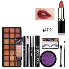 Load image into Gallery viewer, LULAA 8Pcs Professional Make up Set Makeup Kit Lipstick Eyeshadow Eyeliner Mascara Eyebrow pencil Concealer with Cosmetic Bag