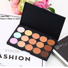 Load image into Gallery viewer, Beauty Makeup Set Tool Professional 15 Colors Face Concealer Contour Platte +1 Cosmetic Sponge Puff+24pcs Pro Makeup Brushes